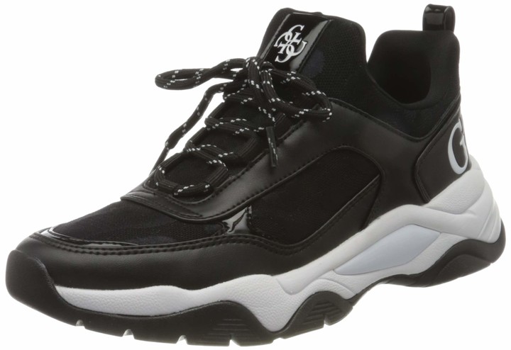 ladies black guess trainers