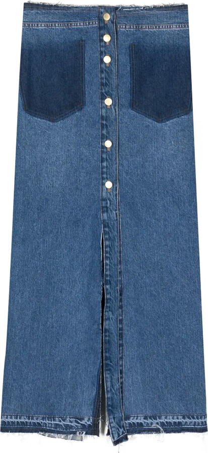 LITKOVSKA Elise denim maxi skirt
