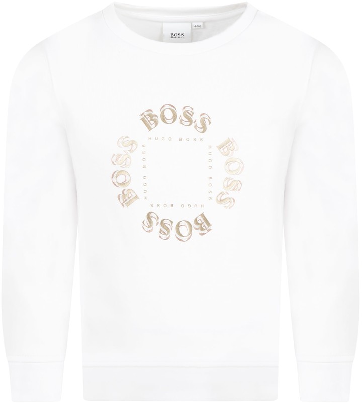 hugo boss white sweatshirt