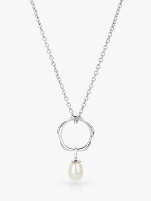 Claudia Bradby Dream Catcher Freshwater Pearl Pendant Necklace, Silver