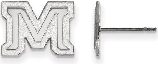 Black Bow Jewelry Co. BlackBowJewelry10kWhiteGoldMontanaStateBobcatsNCAALogoExtraSmallPostEarrings