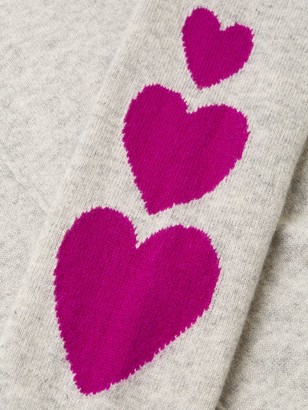 Raffi Heart Sleeve Cashmere Crewneck Sweater