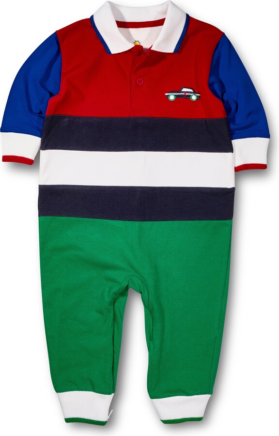 Florence Eiseman Jersey Knit Longall With Race Car