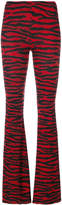 Thumbnail for your product : MM6 MAISON MARGIELA zebra stripe printed flared trousers