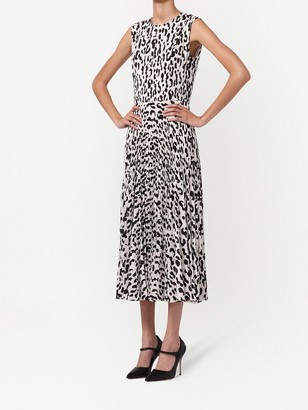 Jason Wu Collection Leopard-Print Pleated Dress