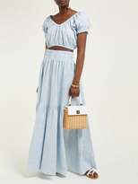 Thumbnail for your product : Mara Hoffman Lulu Striped Hemp Crop Top - Womens - Blue White