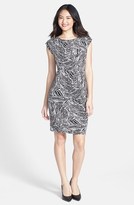 Thumbnail for your product : Chaus Side Ruched Zebra Print Dress