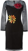 Thumbnail for your product : Moschino Boutique fishnet flower patch dress