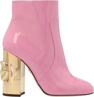 Dolce & Gabbana Almond Toe Ankle Boots
