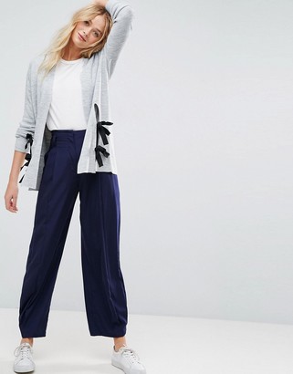 ASOS Cardigan With Contrast Ties And Splits
