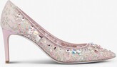 Thumbnail for your product : Rene Caovilla Hina 75 Embellished French Lace Pumps