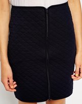 Thumbnail for your product : BZR Quilted Pencil Skirt in Jersey with Zip Detail