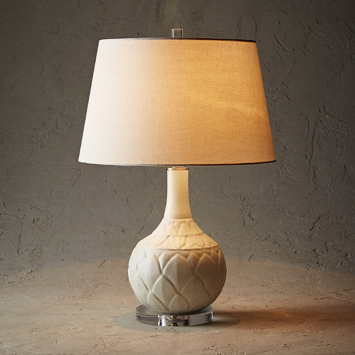 Table Lamps The World S Largest, Marble And Gold Circle Kane Table Lampshade