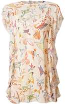Thumbnail for your product : RED Valentino birds print shift dress