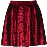 Thumbnail for your product : Romwe Velvet Red Skirt
