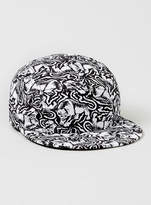 Thumbnail for your product : Topman Black and White Tiger 5 Panel Cap