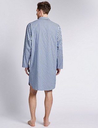 Marks and Spencer Pure Cotton Striped Nightshirt