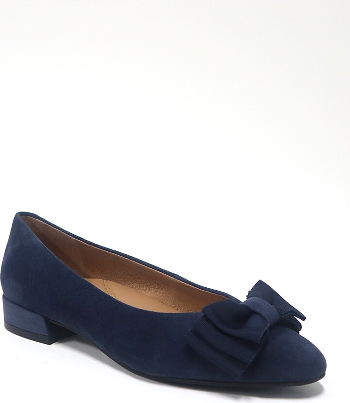 Navy Suede Flats ShopStyle
