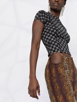 Thumbnail for your product : Versace Python Print Ring-Embellished Trousers