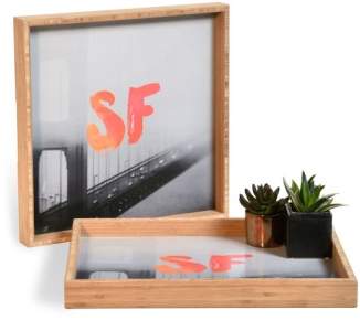 Deny Designs 'Golden Gate Noir' Decorative Serving Tray