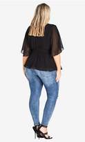 Thumbnail for your product : City Chic Elegant Wrap Top - Black