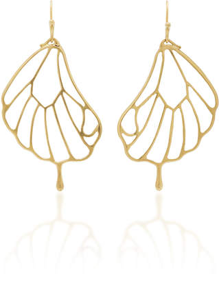 Annette Ferdinandsen 18K Gold Pampion Wing Earrings