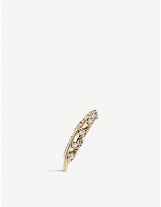 Loquet Feather-shaped 18ct yellow-gold and diamond charm
