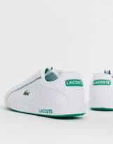 Thumbnail for your product : Lacoste graduate trainer in white/green