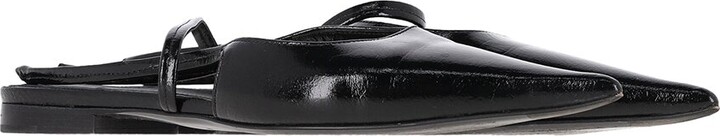 Totême Women's Patent Calf Leather Pointed Slingback Ballet Flat (Authentic Pre-Loved)