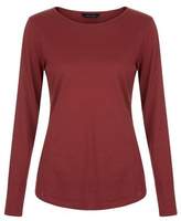 Thumbnail for your product : New Look Burgundy Crew Neck Long Sleeve T-Shirt