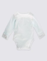 Thumbnail for your product : Marks and Spencer 5 Pack Pure Cotton Boys Layette Long Sleeved Bodysuits