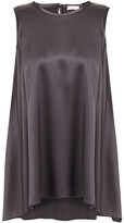 Thumbnail for your product : Brunello Cucinelli Bead-embellished Silk-blend Satin Top