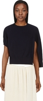 Thumbnail for your product : J.W.Anderson Navy Ribbed Open-Sleeve Sweater
