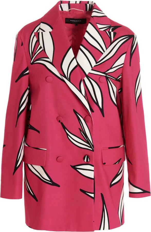 Rochas Botanical Print Blazer Jacket