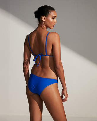 Express Solid Strappy Adjustable Triangle Bikini Swim Top