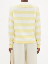 Thumbnail for your product : Allude Striped Cotton-blend Polo Shirt - Yellow Stripe