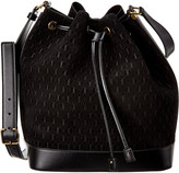 Thumbnail for your product : Saint Laurent Monogram All Over Suede & Leather Bucket Bag