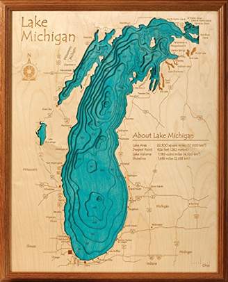 Lake Champlain Topographic Map Lake Champlain (St Albans Bay Region) In Franklin Grand Isle, Vt - 3D Map  16 X 20 In - Laser Carved Wood Nautical Chart And Topographic Depth Map. -  Shopstyle Home & Living