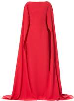 Thumbnail for your product : Carolina Herrera Silk Cape Gown