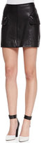 Thumbnail for your product : Marc by Marc Jacobs Karlie Side-Pocket Leather Miniskirt