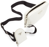 Thumbnail for your product : Prada White Patent Triangle Bag