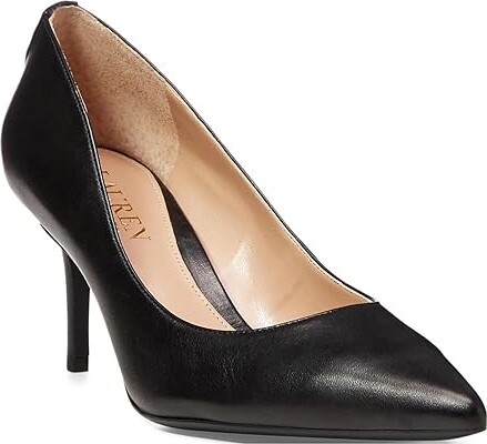 Lauren Ralph Lauren Lanette Pump Women's Shoes Black : 6.5 B - Medium, Leather/Suede