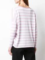 Thumbnail for your product : Allude striped long sleeve jumper