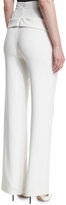 Thumbnail for your product : Cushnie High-Waist Folded-Pleat Wide-Leg Pants, White