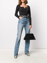 Thumbnail for your product : BEVZA Ribbed Square-Neck Top