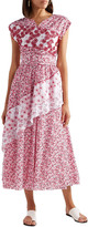 Thumbnail for your product : Gül Hürgel Belted Embellished Floral-print Cotton Dress