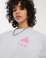 Thumbnail for your product : ASOS DESIGN relaxed t-shirt in ice marl with insight comic book print