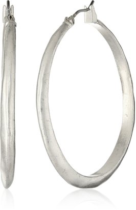 Kenneth Cole New York Textured Silver-Tone Hoop Earrings