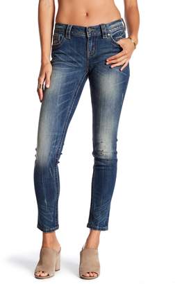 Miss Me Stained Mid Rise Skinny Jeans