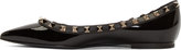 Thumbnail for your product : Valentino Black Patent Leather Rockstud Flats